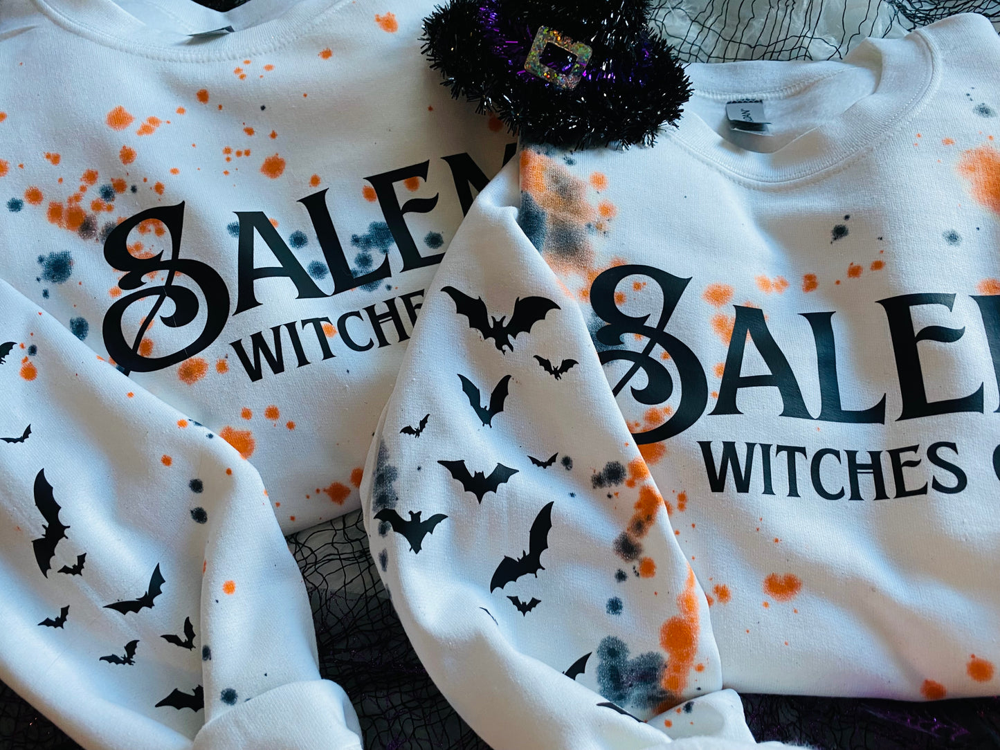 CUSTOM SALEM WITCHES CLUB TIE DYE CREWNECK