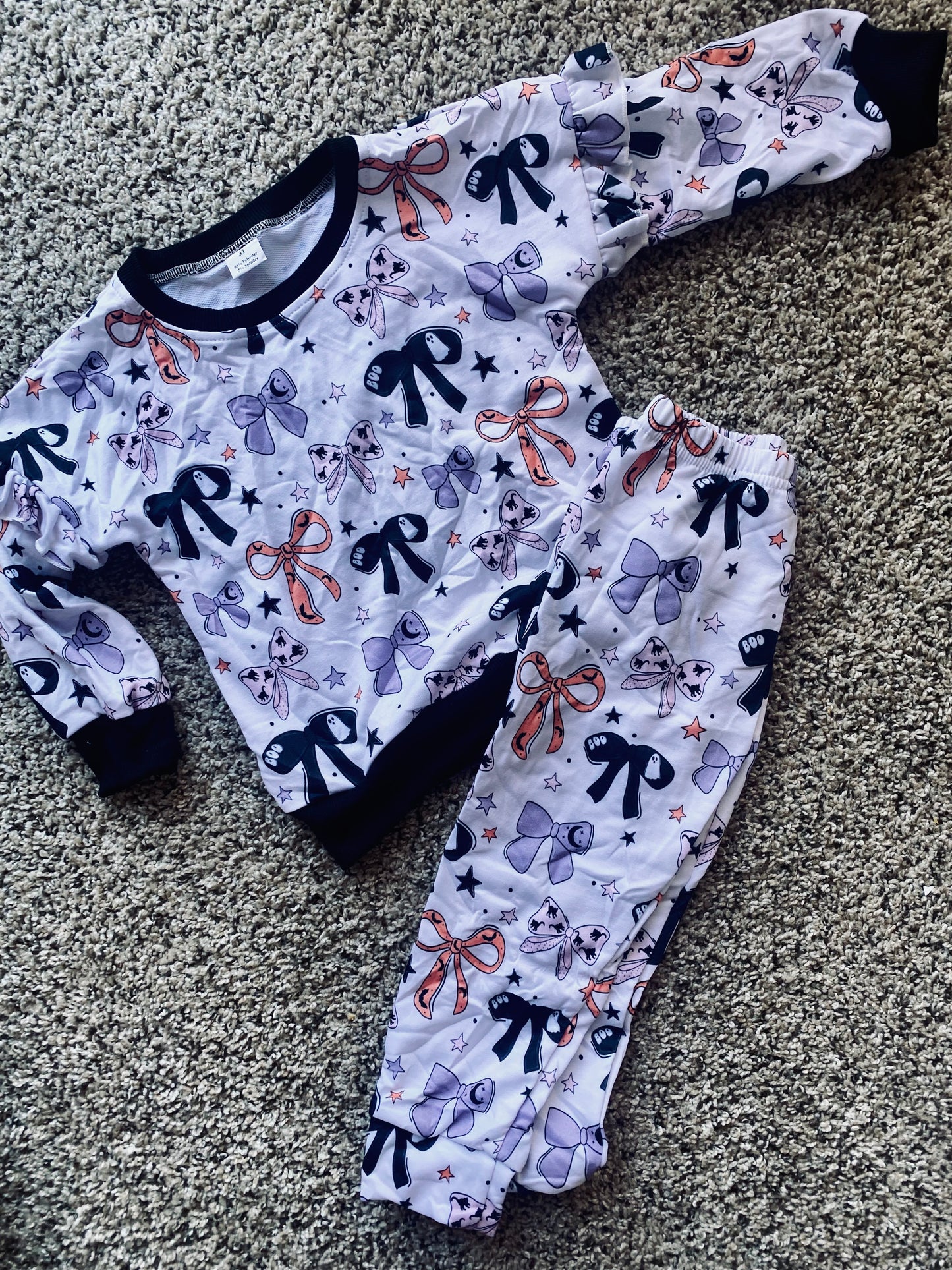 YOUTH & ADULT HALLOWEEN BOW PAJAMAS
