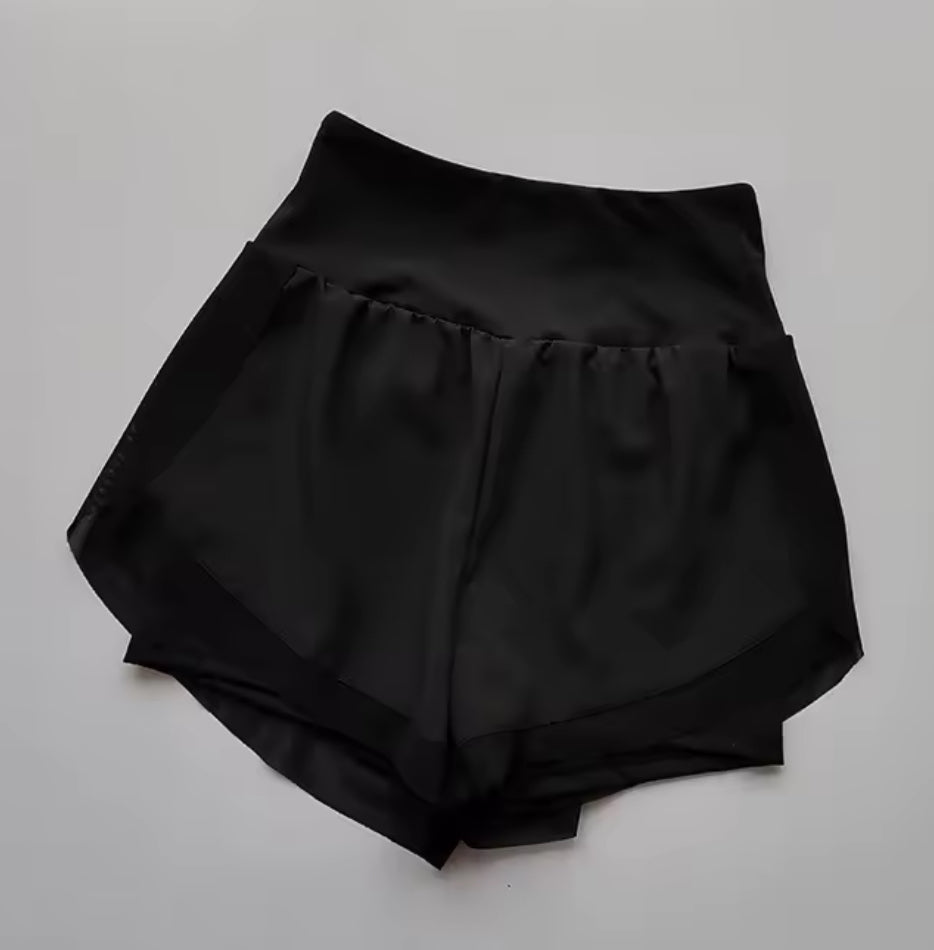 BLACK ATHLETIC SHORTS