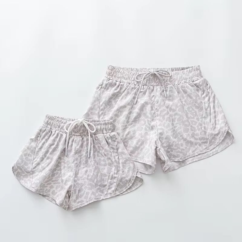 LEOPARD ATHLETIC SHORTS