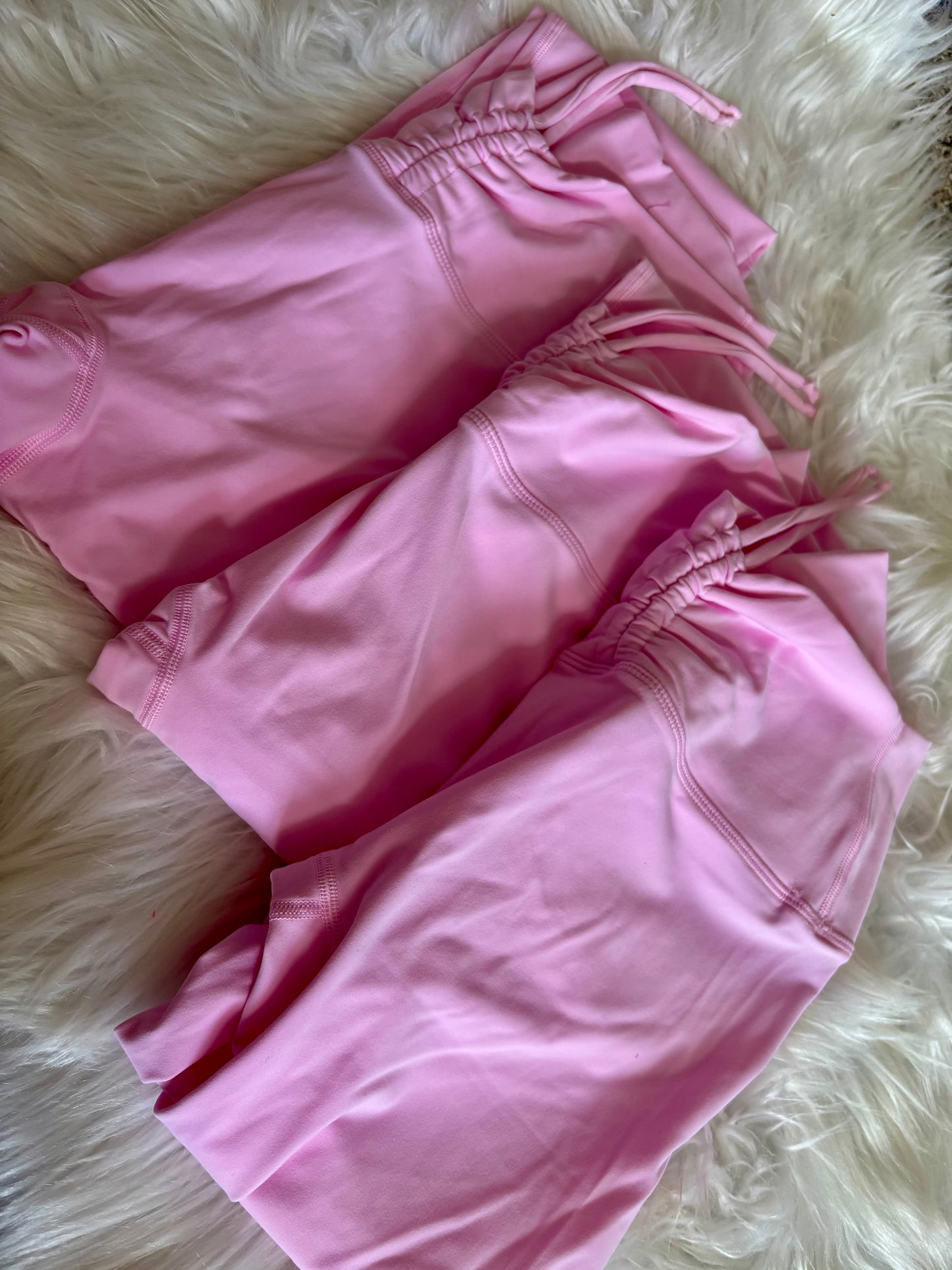 DRAWSTRING LEGGINGS LIGHT PINK