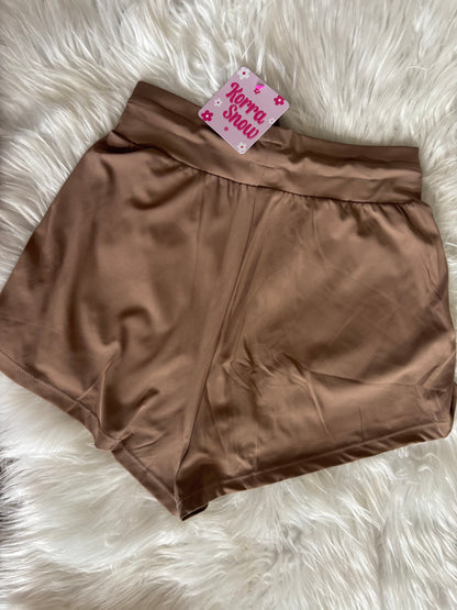BROWN ATHLETIC SHORTS