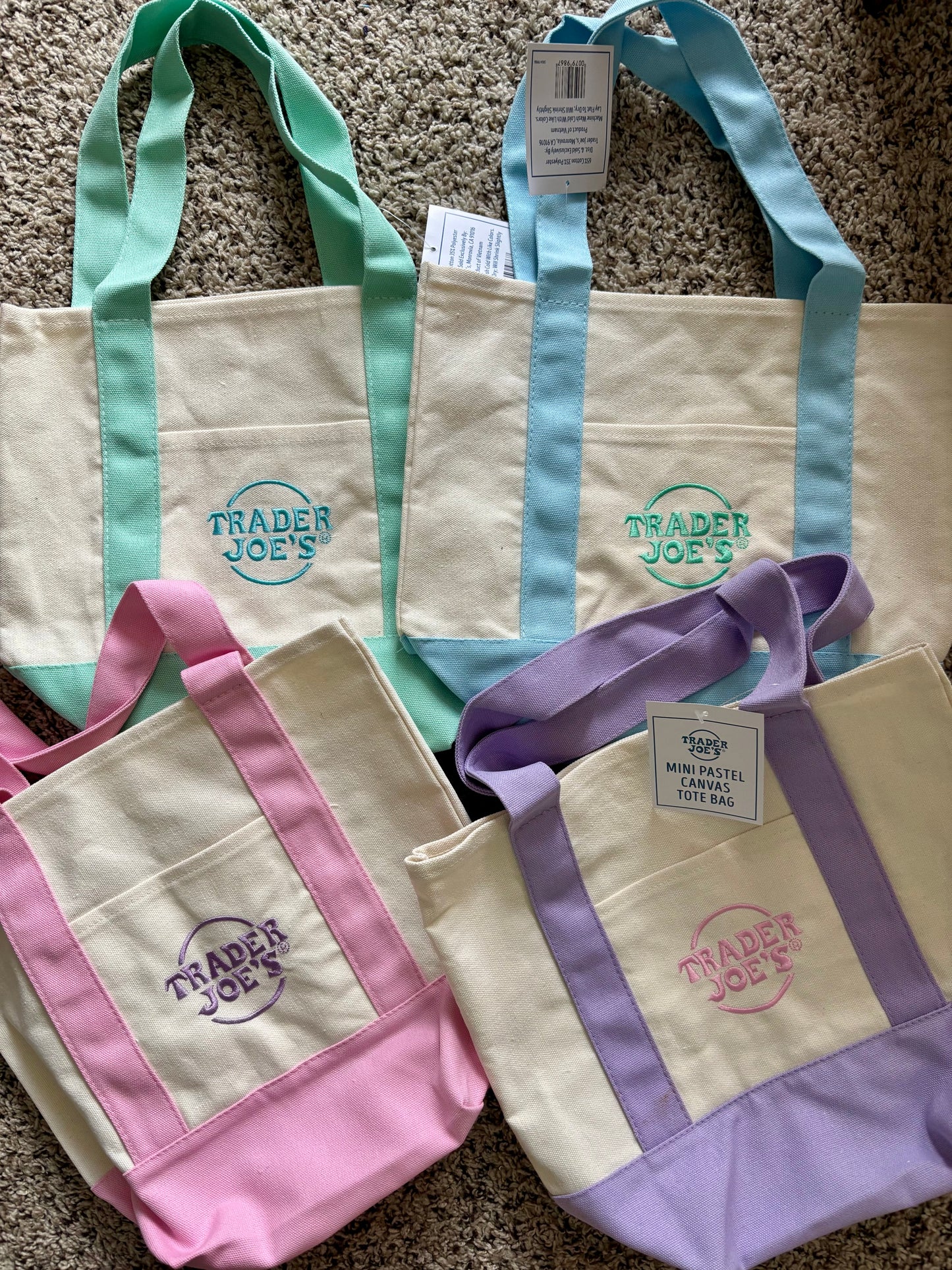 TRADER JOES MINI CANVAS TOTE