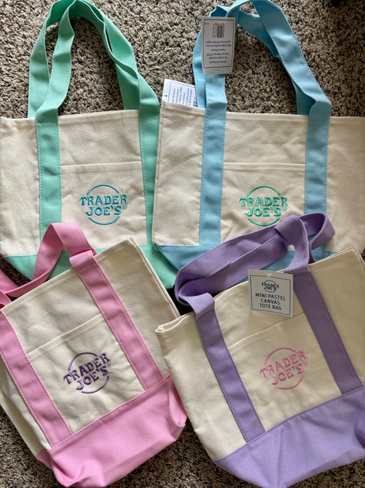 TRADER JOES MINI CANVAS TOTE