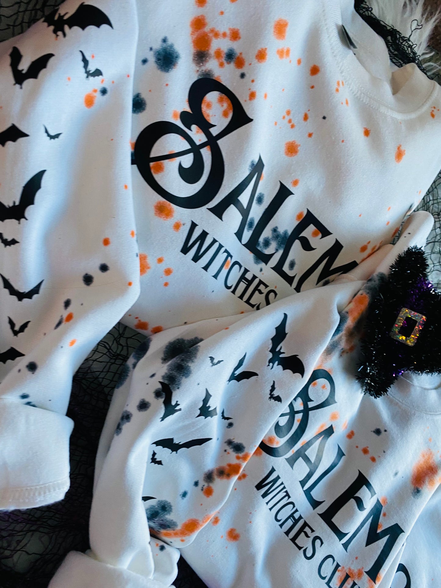 CUSTOM SALEM WITCHES CLUB TIE DYE CREWNECK