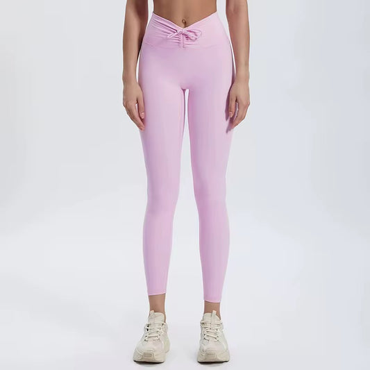 DRAWSTRING LEGGINGS LIGHT PINK