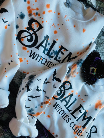 CUSTOM SALEM WITCHES CLUB TIE DYE CREWNECK