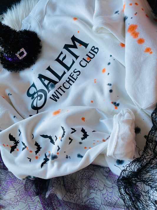 CUSTOM SALEM WITCHES CLUB TIE DYE CREWNECK