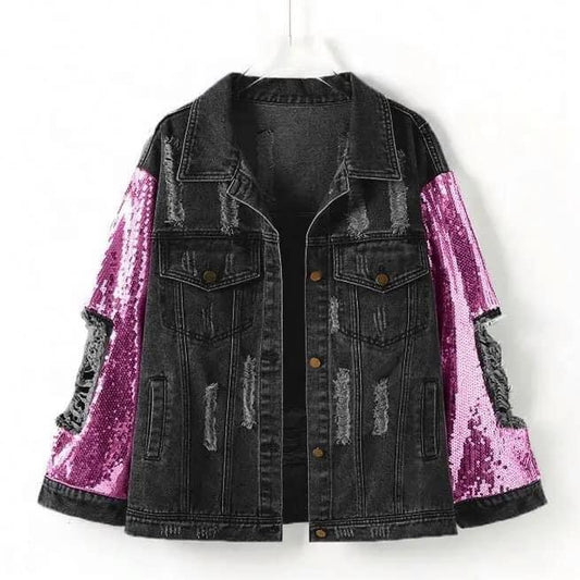 Pink Denim Bling Jacket