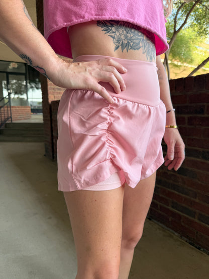 BLUSH ATHLETIC SHORTS
