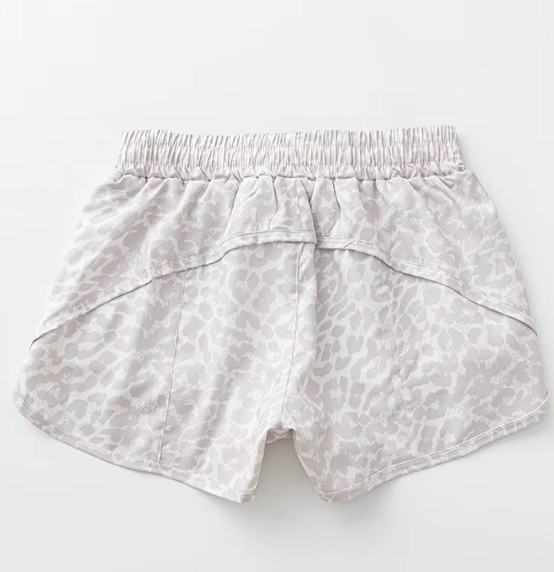 LEOPARD ATHLETIC SHORTS