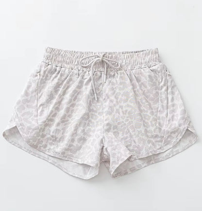 LEOPARD ATHLETIC SHORTS
