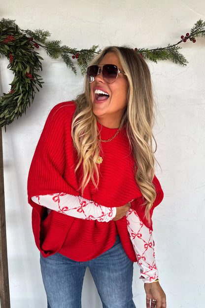 BLAKELEY CHRISTMAS MEG PULLOVER PONCHO