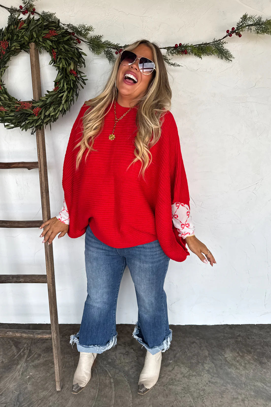 BLAKELEY CHRISTMAS MEG PULLOVER PONCHO