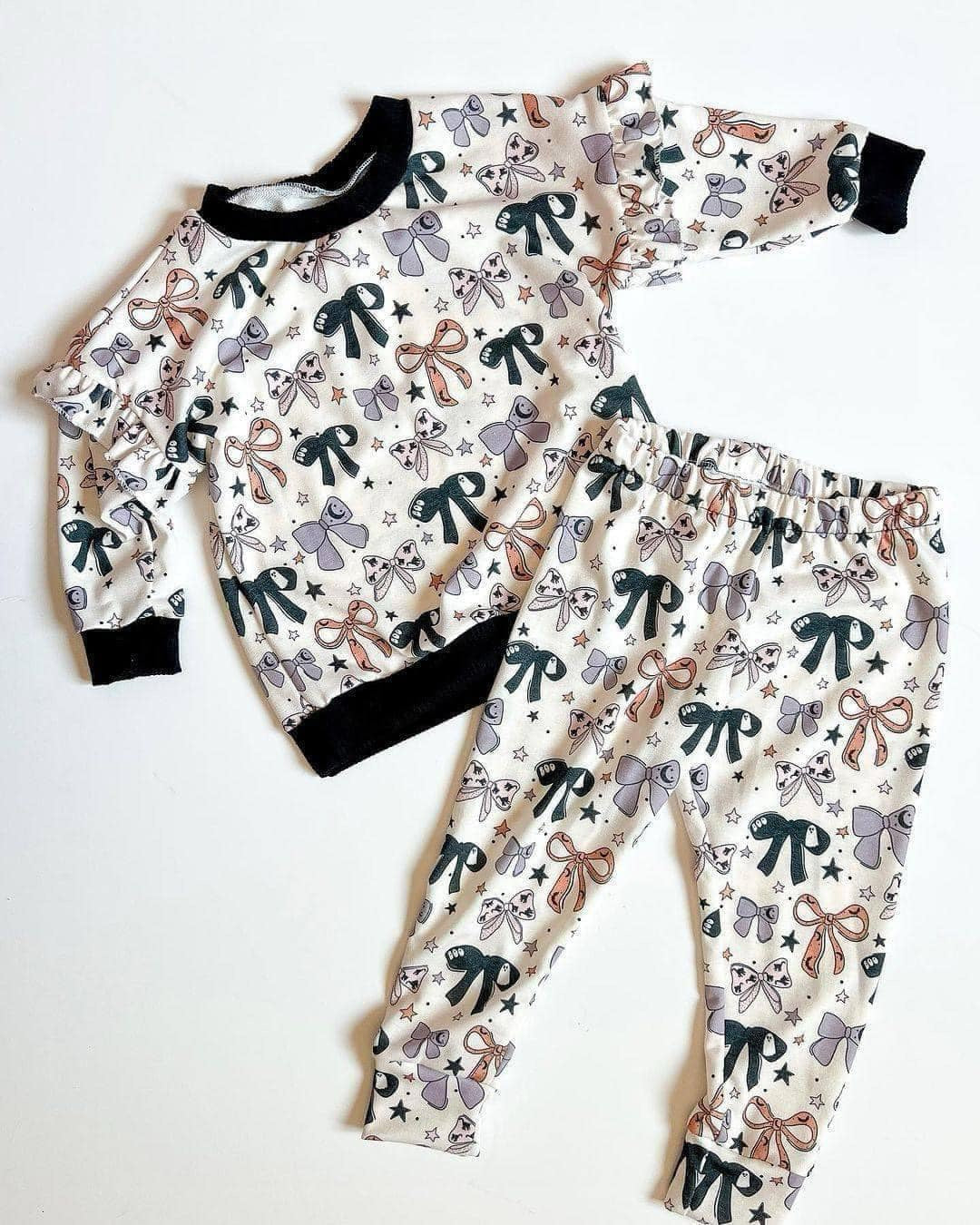YOUTH & ADULT HALLOWEEN BOW PAJAMAS